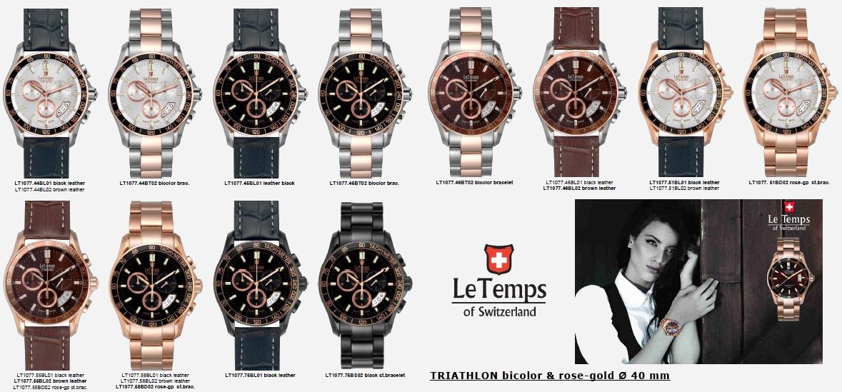 LeTemps-TRIATHLON-bicolor & rose-gold Ø 40 mm